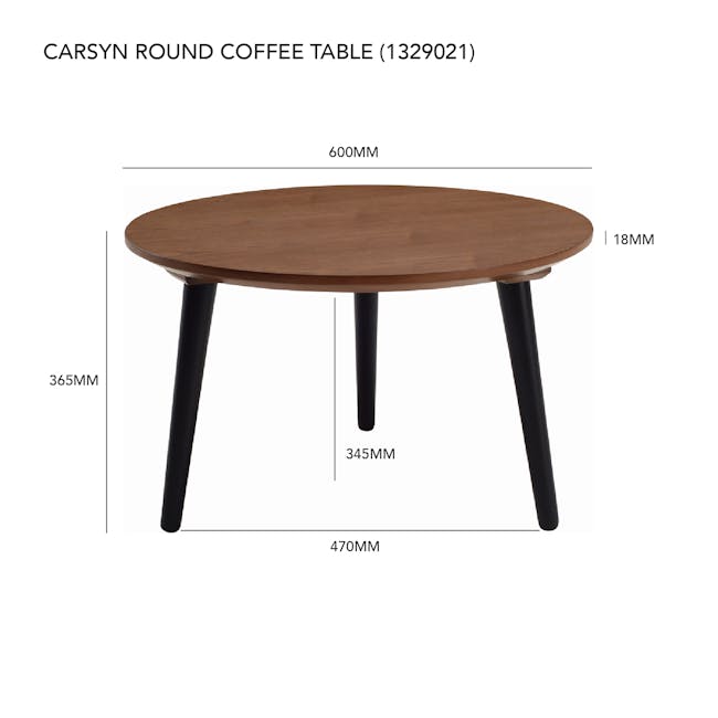 Carsyn Round Coffee Table - Cocoa - 9