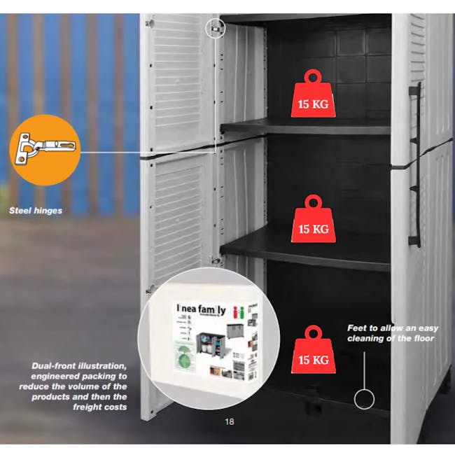 Linea Family Tall Multipurpose Cabinet - 6