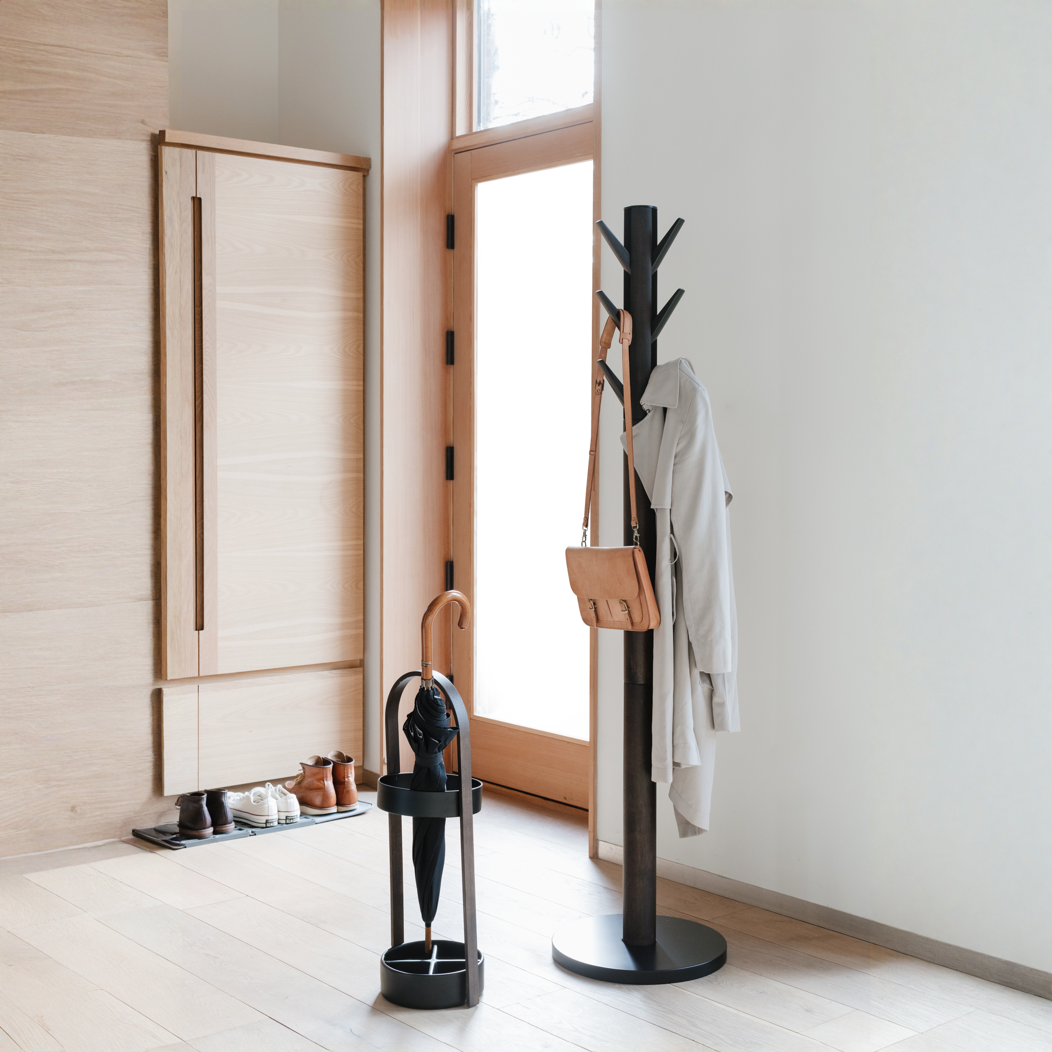 Flapper Coat Rack Black, Walnut, Umbra Home Accents HipVan