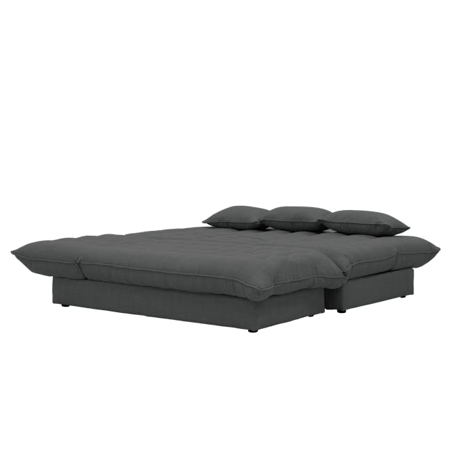 Tessa L-Shaped Storage Sofa Bed - Charcoal (Eco Clean Fabric) - 2