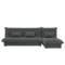 Tessa L-Shaped Storage Sofa Bed - Charcoal (Eco Clean Fabric)