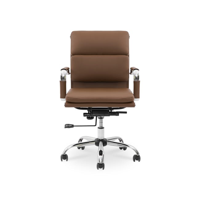 Elias Soft Pad Mid Back Office Chair - Tan (PU) - 0