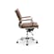 Elias Soft Pad Mid Back Office Chair - Tan (PU) - 2