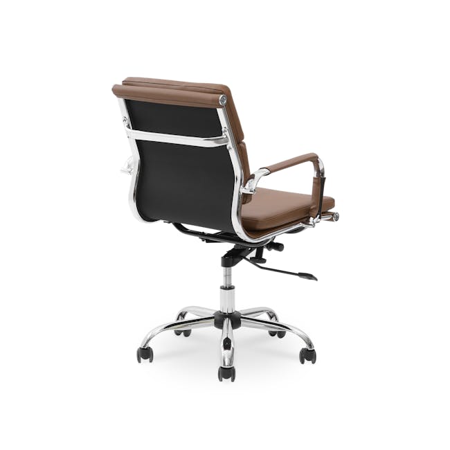 Elias Soft Pad Mid Back Office Chair - Tan (PU) - 3