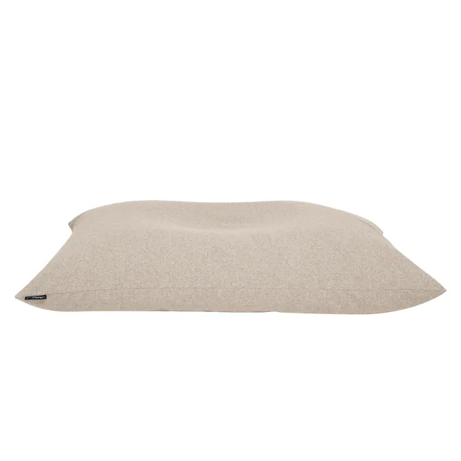 SoftRock Vesuvius Linen Rectangle Bean Bag - May - 10 - Beige textured pillow, minimalist design, soft fabric, elegant