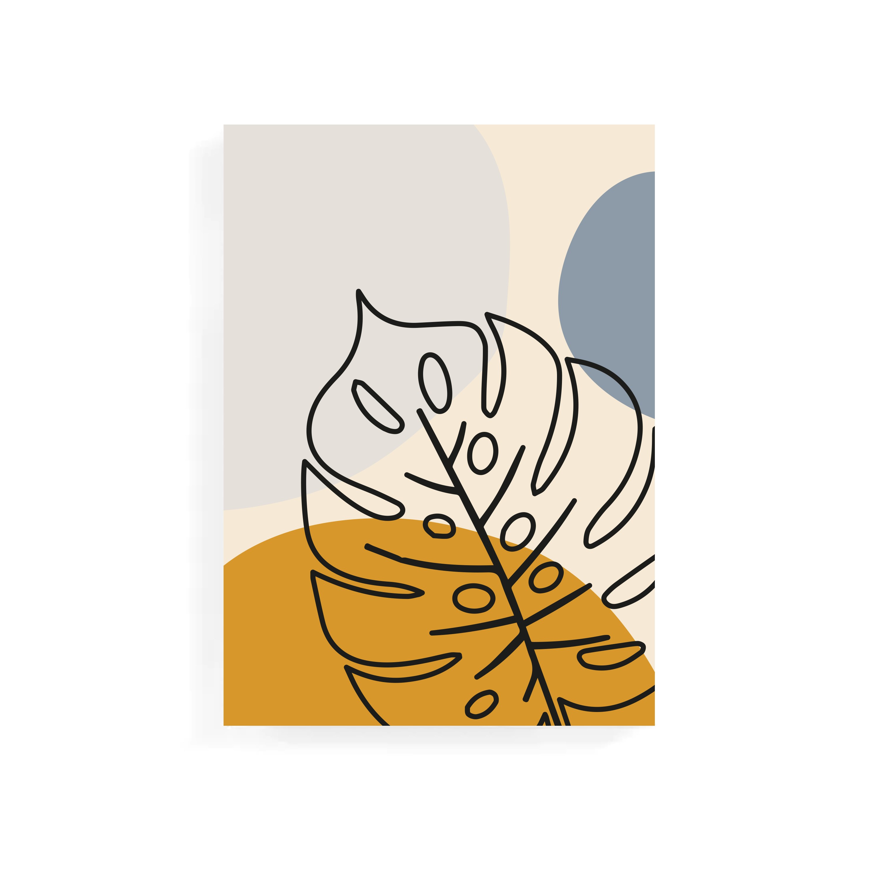 Abstract Art Print on Stretched Canvas 50cm by 70cm Monstera, Canvas