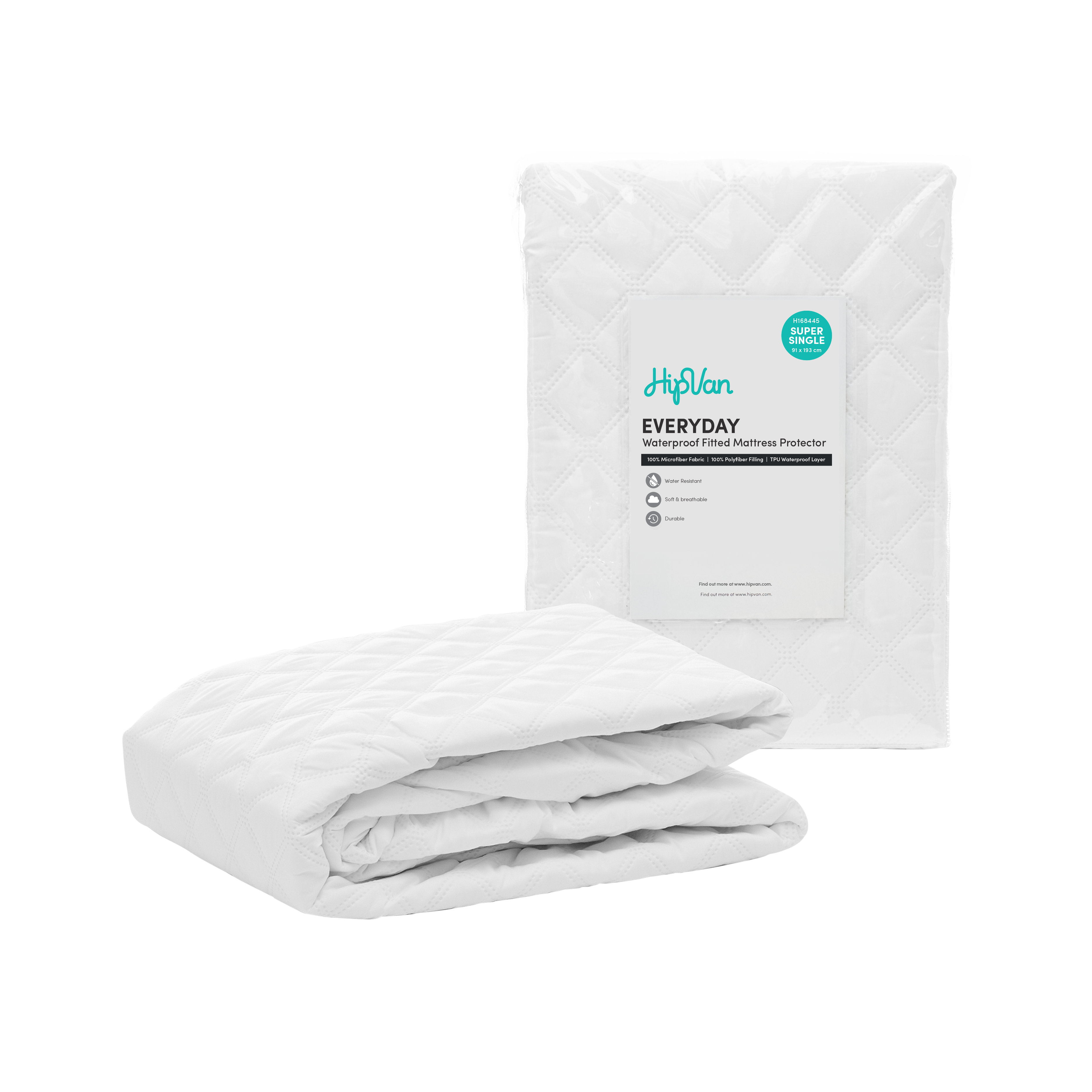 (Super Single) EVERYDAY Fitted Waterproof Mattress Protector