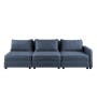 Cameron 4 Seater Sectional Storage Sofa - Denim - 15
