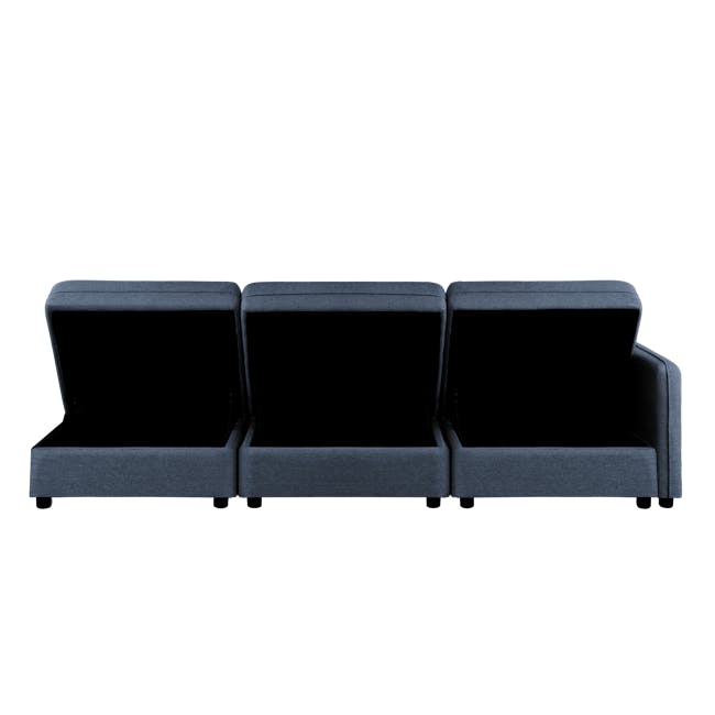 Cameron 4 Seater Storage Sofa - Denim - 28