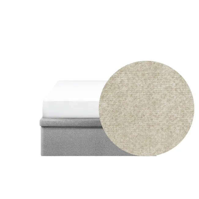 Vera Single Storage Bed - Latte (Pet Friendly) - 1 - White mattress, gray mattress, textured fabric, modern bedding