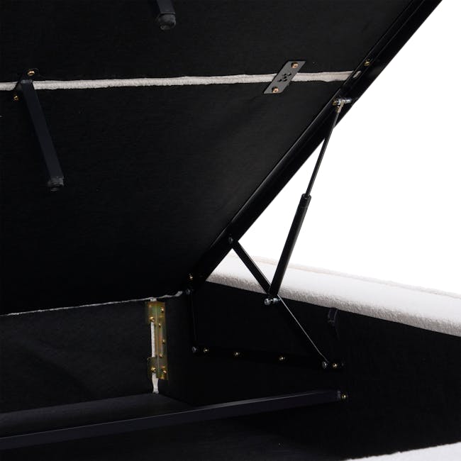 Maine Storage King Bed - White Boucle - 17