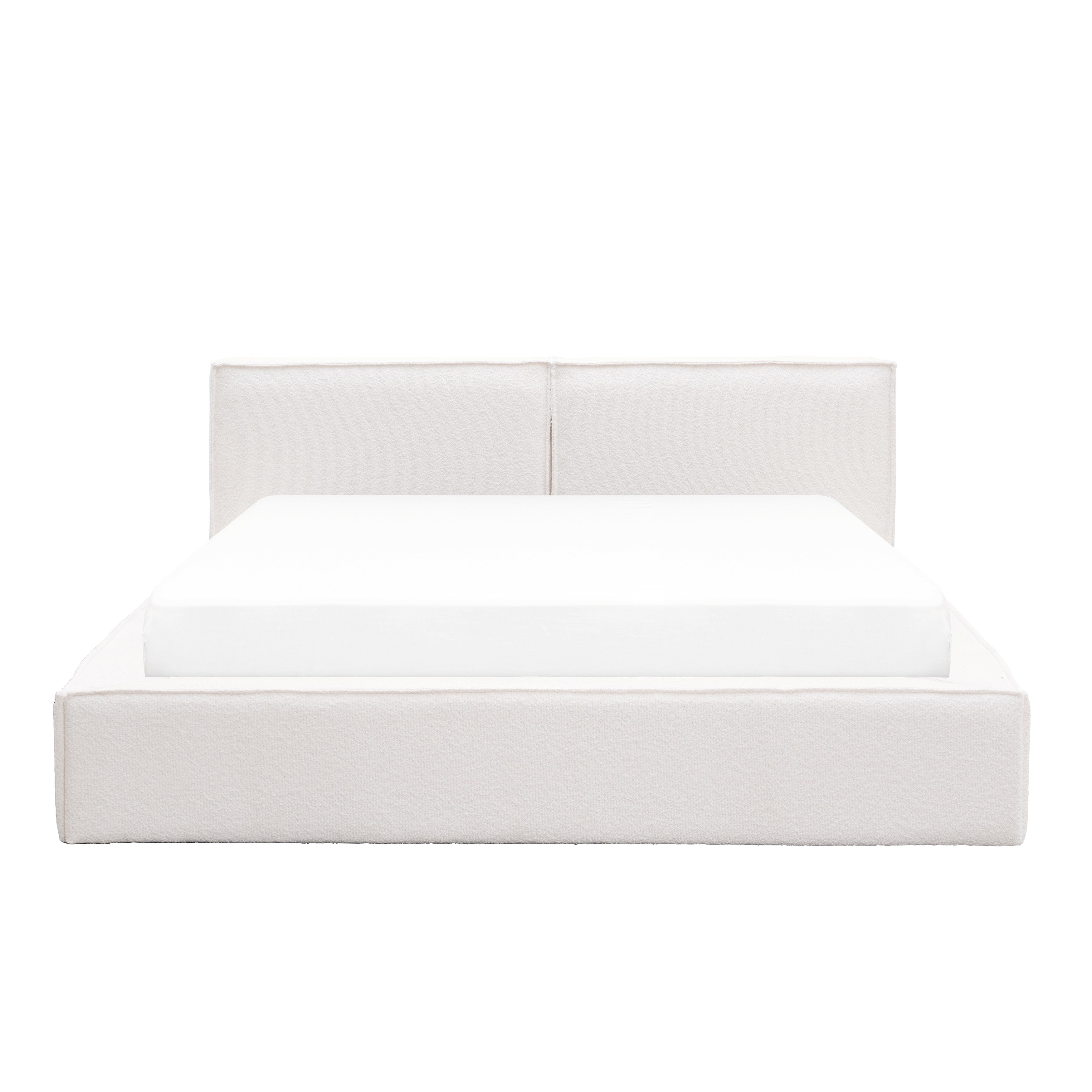 Maine Storage King Bed - White Boucle