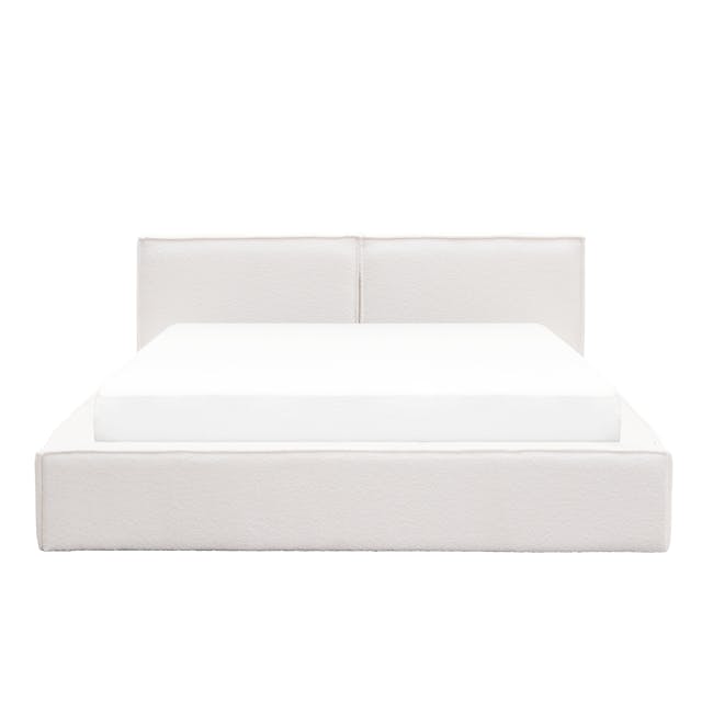 Maine Storage King Bed - White Boucle - 1