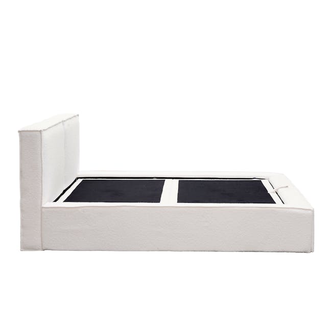 Maine Storage King Bed - White Boucle - 10