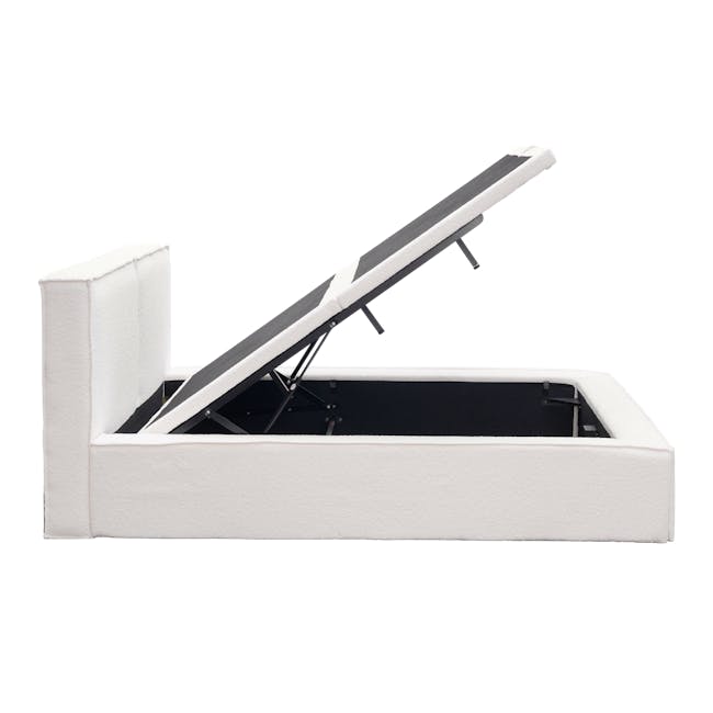 Maine Storage King Bed - White Boucle - 11