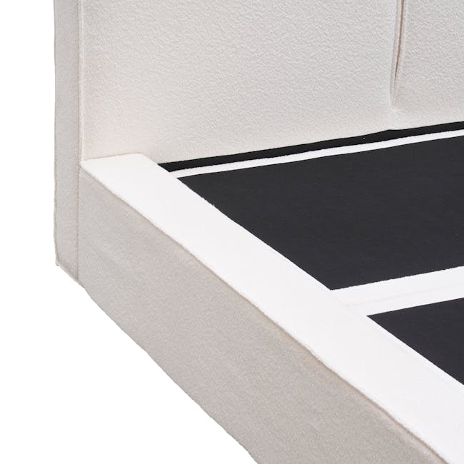 Maine Storage King Bed - White Boucle - 16