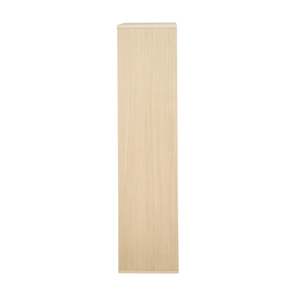 Maren 7 Shelving Unit - 10 - Wooden panel, vertical surface, light beige color, natural wood grain, minimalist design