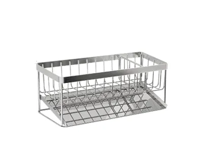 ESSENTIALS Sink Storage Sponge Rack Shelf 30cm - Silver