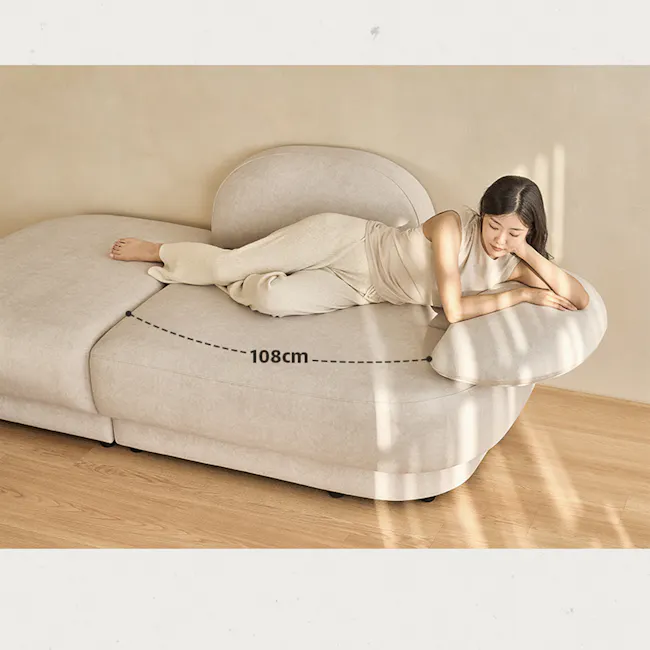 Hara 3 Seater Adjustable Chaise Sofa - 42