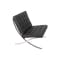 Benton Chair with Benton Ottoman - Black (Genuine Cowhide) - 9