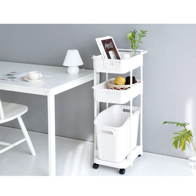 Alon Laundry Basket Trolley with Handle - 11
