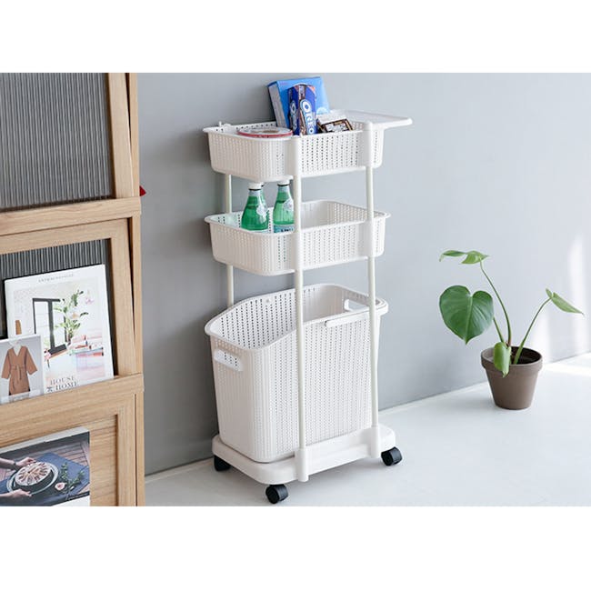 Alon Laundry Basket Trolley with Handle - 10