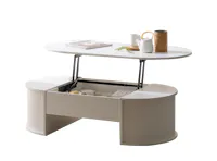 Marche Lift-Up Storage Coffee Table 1.2m - White