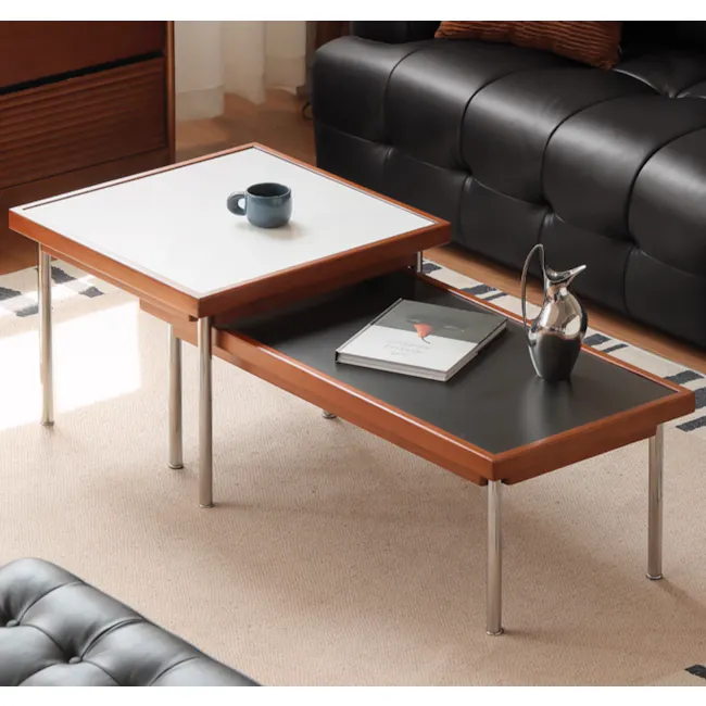 Neka Square Coffee Table 0.6m - White - 4