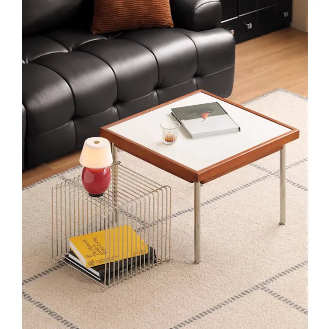 Neka Square Coffee Table 0.6m - White - 2