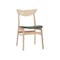 Macy Dining Chair - Milk Oak, Green (Fabric)