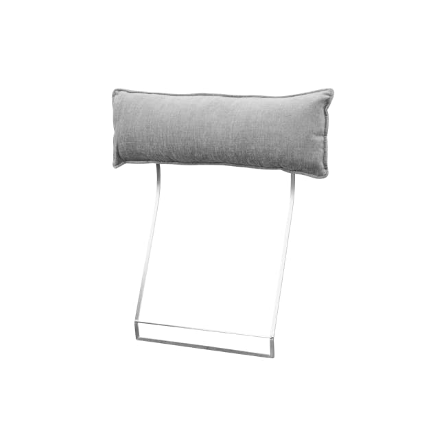 Adonis L-Shaped Sofa - Platinum (Removable Headrest, Down Feathers) - 11