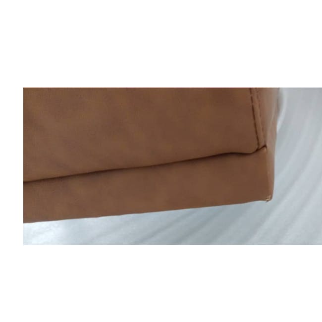 (As-Is) Milan 3 Seater Extended Sofa - Tan (Faux Leather) - Right Extended - 9