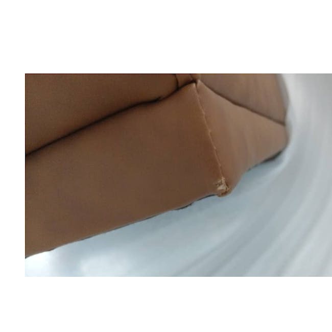 (As-Is) Milan 3 Seater Extended Sofa - Tan (Faux Leather) - Right Extended - 5