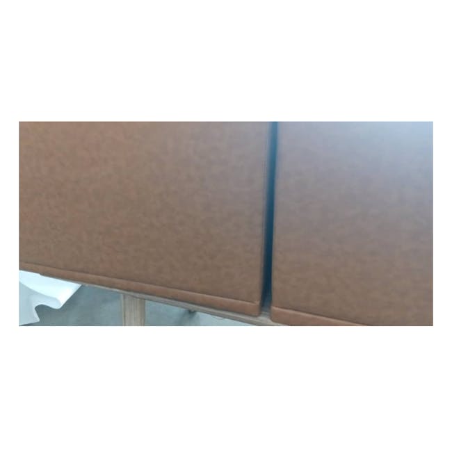 (As-Is) Milan 3 Seater Extended Sofa - Tan (Faux Leather) - Right Extended - 10