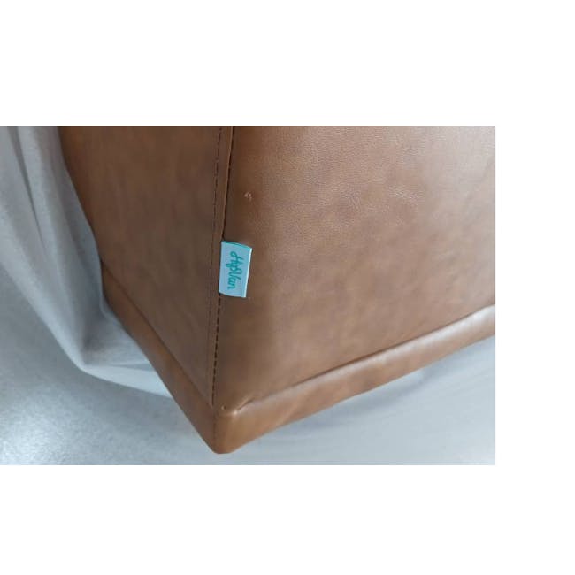 (As-Is) Milan 3 Seater Extended Sofa - Tan (Faux Leather) - Right Extended - 13