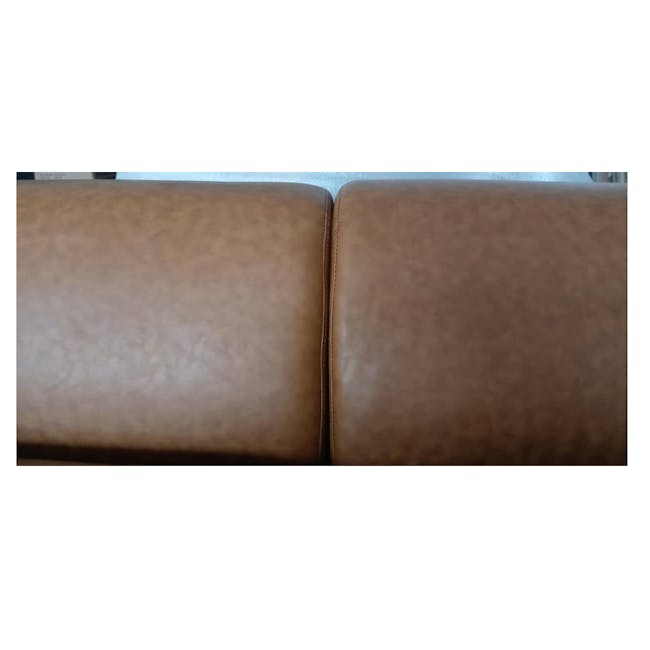 (As-Is) Milan 3 Seater Extended Sofa - Tan (Faux Leather) - Right Extended - 3