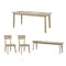 Atticus Dining Table 1.8m with Atticus Bench 1.5m and 2 Atticus Dining Chairs - 0