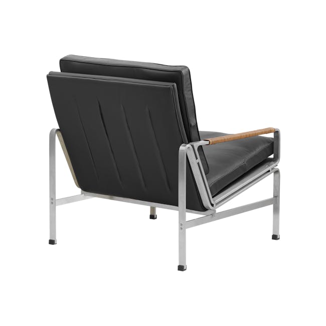 Aaron Lounge Chair - Black (Genuine Cowhide) - 3