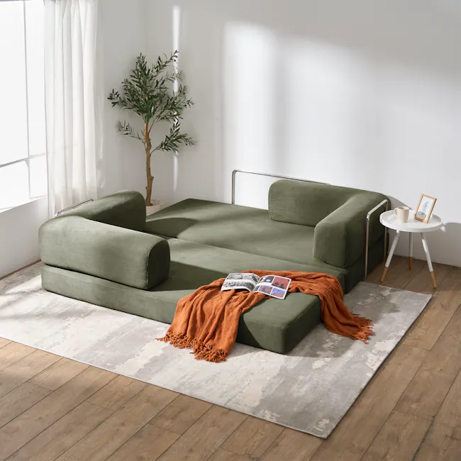 Eddie 3 Seater Sofa - Moss Green - 3