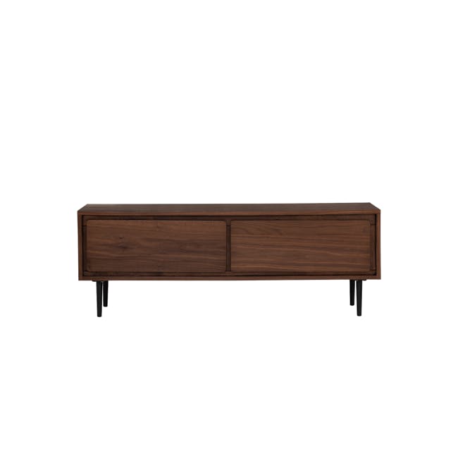 Herta TV Console 1.2m - Walnut - 1 - Wooden, sleek, modern, minimalist, rectangular, cabinet, dark finish, rich brown