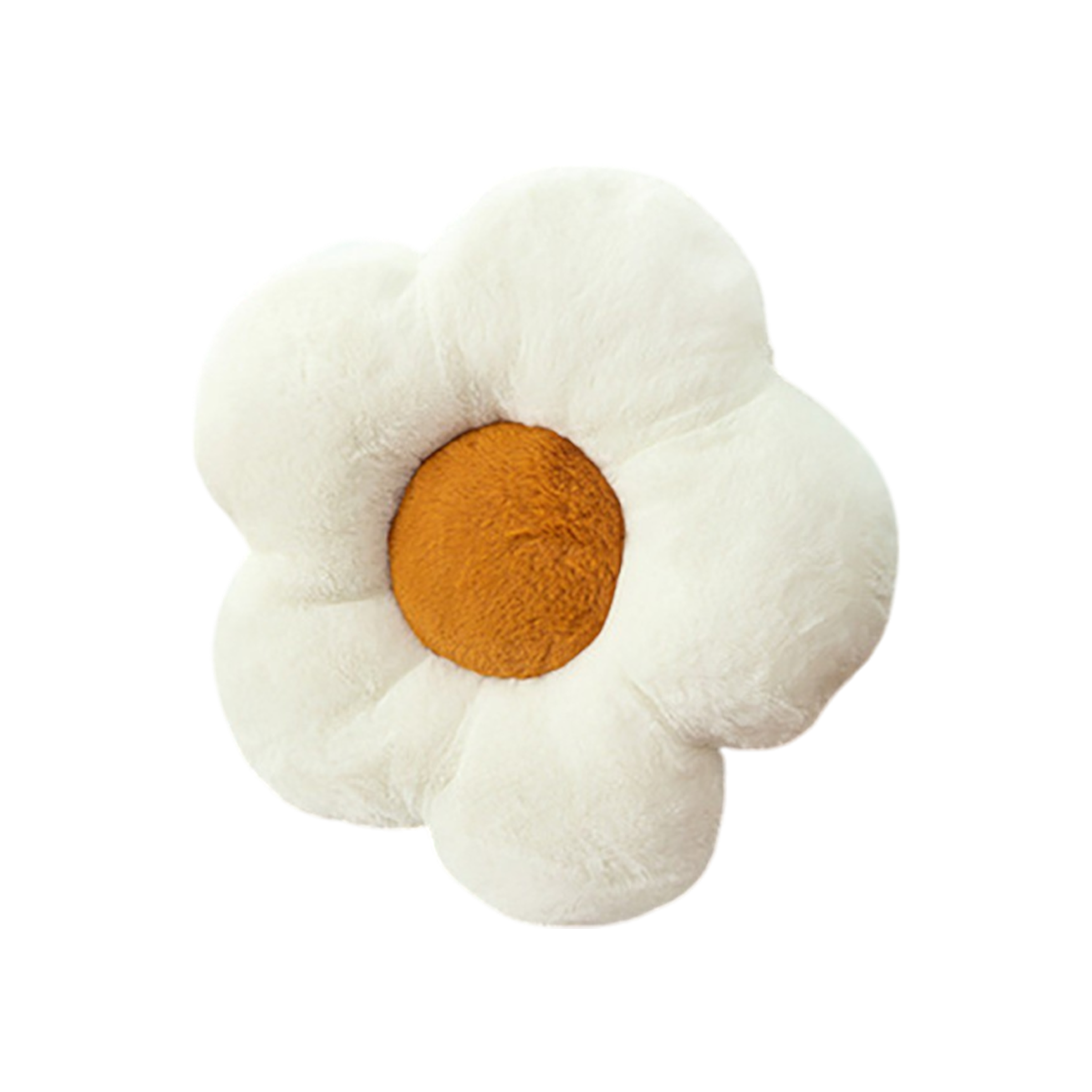 Daisy Plush Cushion - White