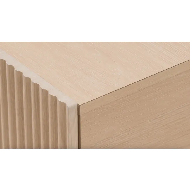 Heidi Cabinet 1.2m - Oak - 6 - Light wood paneling, seamless design, vertical grain, natural texture, minimalist aesthetic