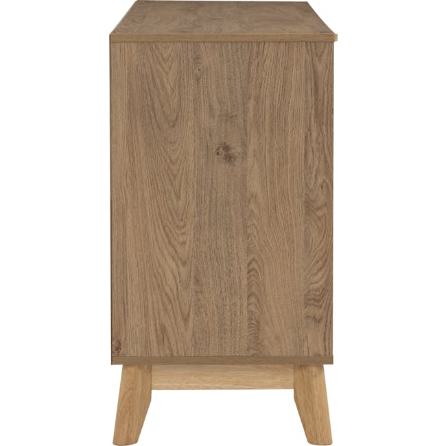 Herschel 9 Drawer Chest 1.5m - Natural - 7 - Wooden table with natural grain texture, rectangular shape, sturdy legs, light