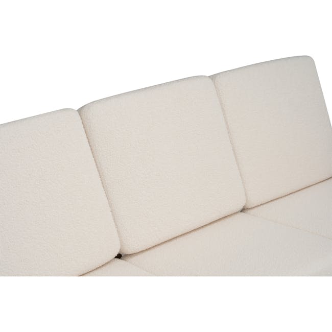 Aston 2 Seater Sofa with Aston Armchair - White Cream - 13 - Cream-colored, plush, modern, cushioned, ergonomic