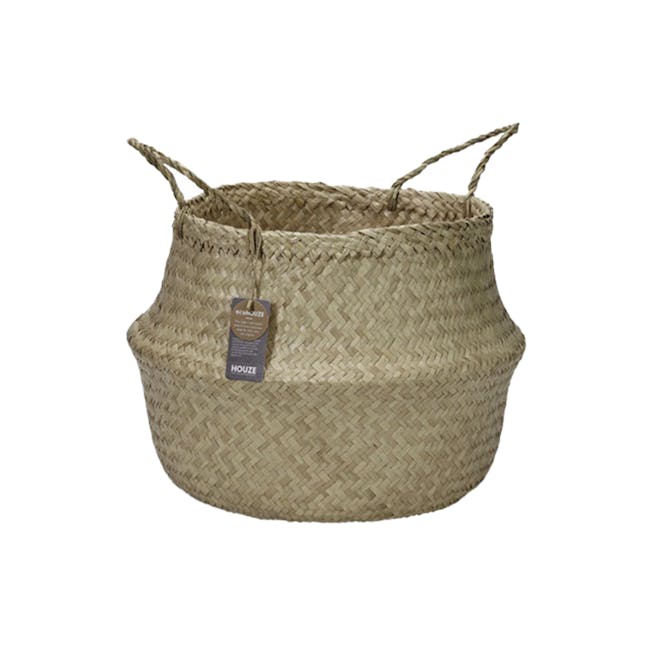 ecoHOUZE Seagrass Plant Basket With Handles - Natural (2 Sizes) - 0