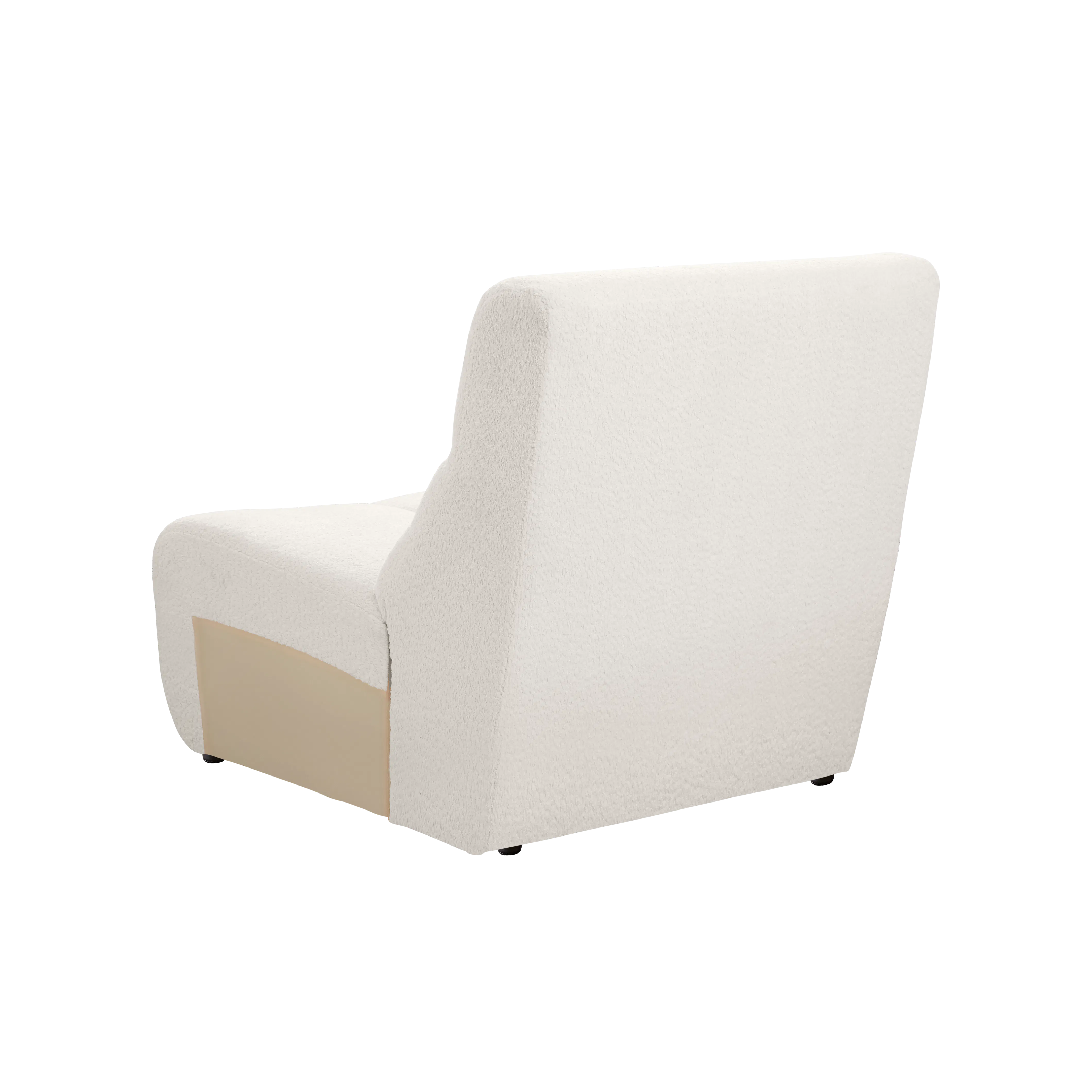 Tara 4 Seater Corner Extended Sofa - Beige - 18 - Modern minimalist white upholstered chair, sleek design, soft texture