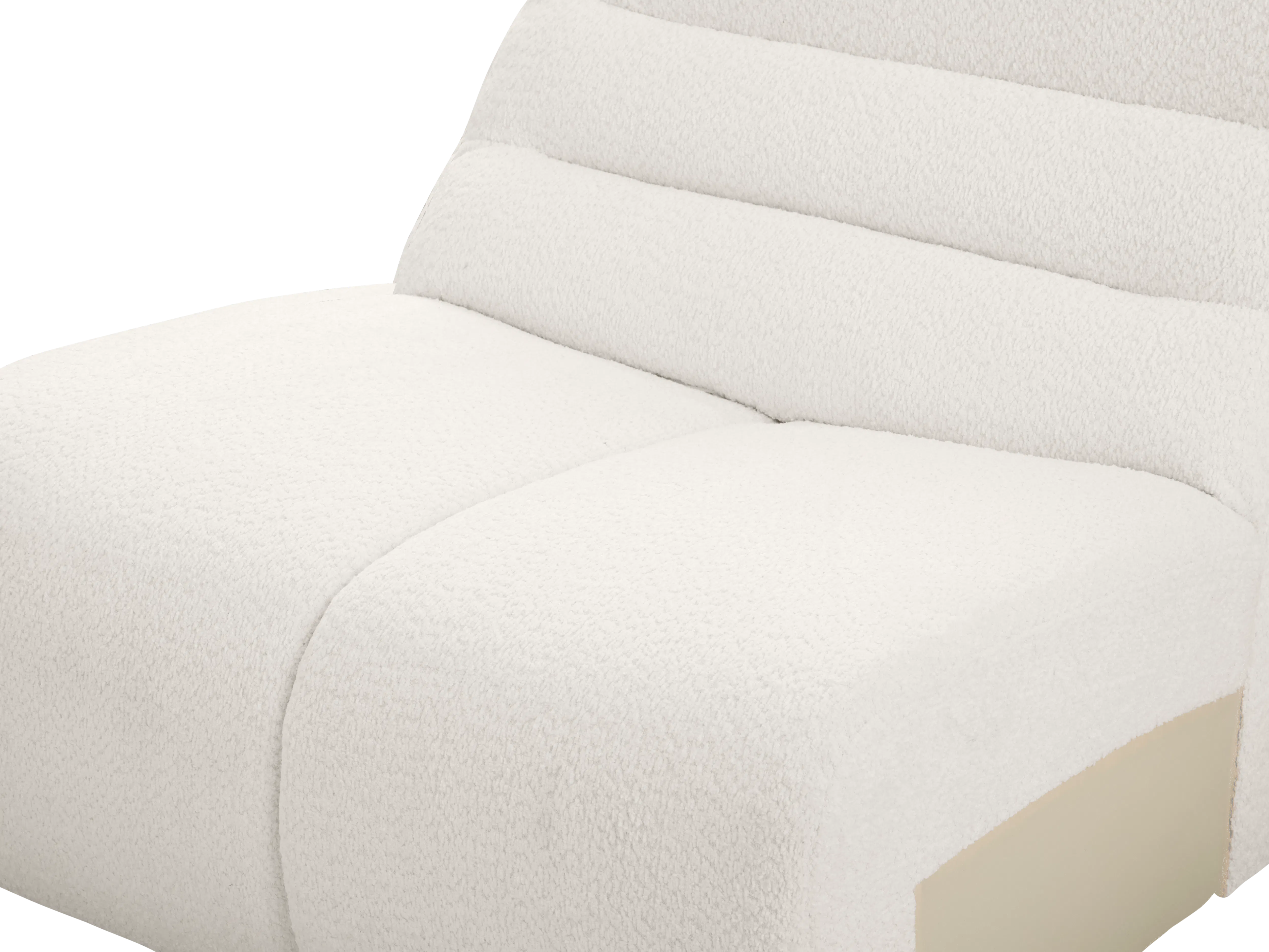 Tara 4 Seater Corner Extended Sofa - Beige - 20 - White, fluffy, soft, textured, cushioned, ergonomic, comfortable