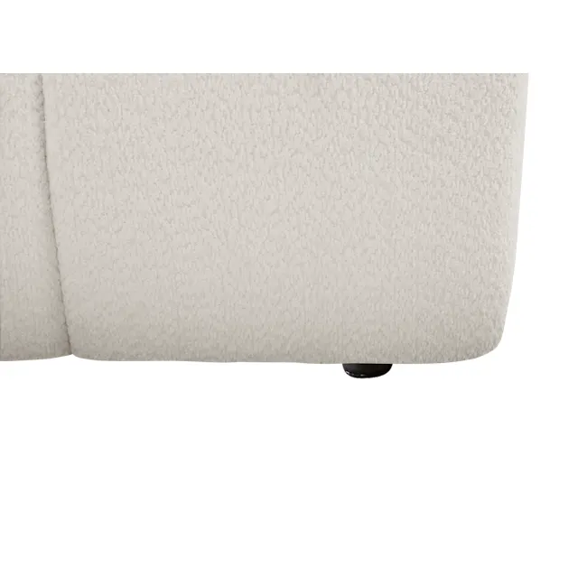 Tara 4 Seater Sofa - Beige - 17 - Soft, textured fabric, Cream-colored carpet, Fine, fluffy material, White, plush surface