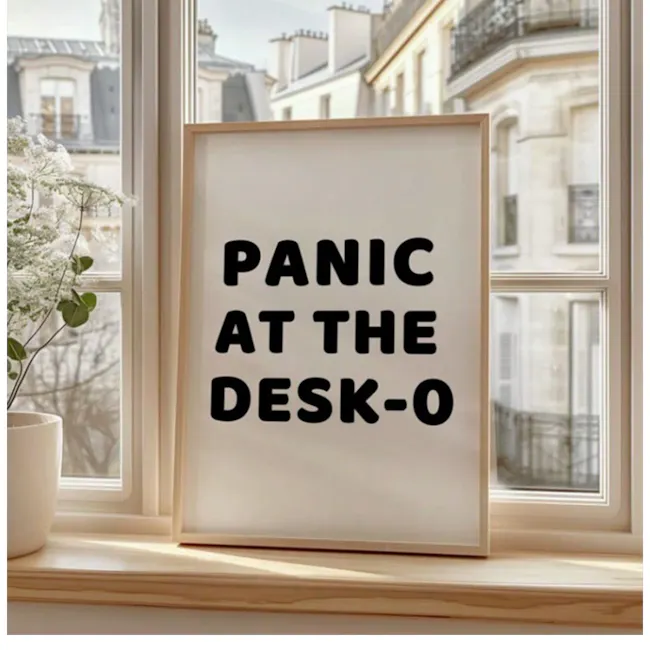 Panic At The Desk-o Quote Stretched Canvas 30 x 40 cm - 9