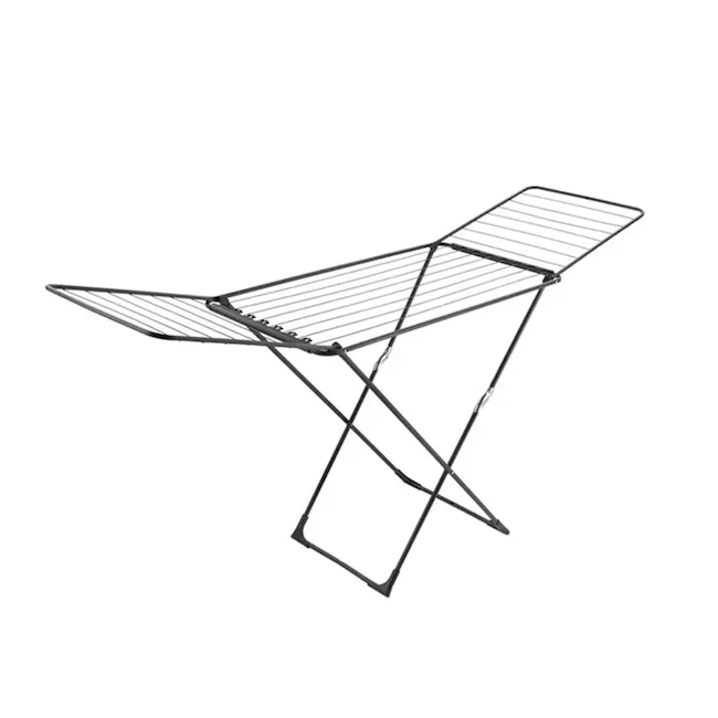 Metaltex Fuji Onyx Wing Laundry Drier - Black - 1 - Modern outdoor dining set, sleek metal frame, geometric design, open-top
